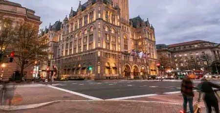 Washington city tour pass - vista noturna do centro histórico de Washington DC