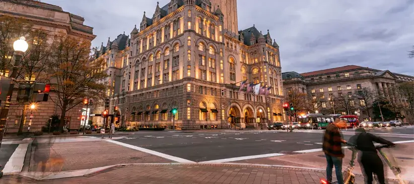 Washington city tour pass - vista noturna do centro histórico de Washington DC