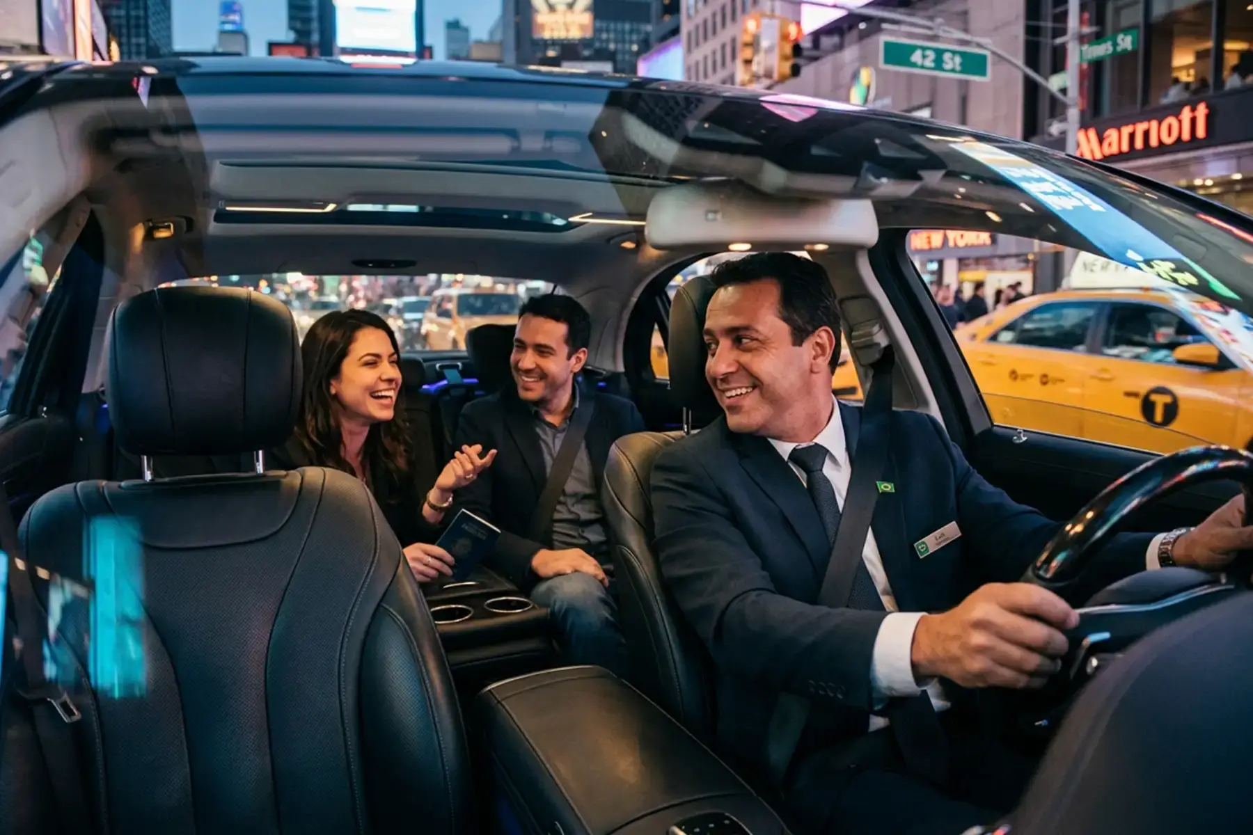 Carro Privado Brasileiro Nova York com motorista em Times Square